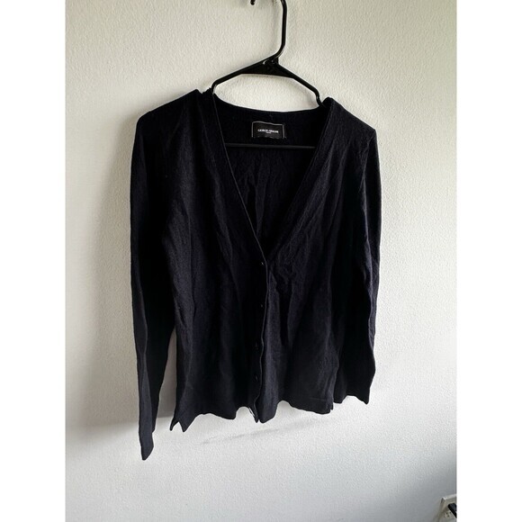 Women’s Giorgio Armani 38 V Neck Blue Button-up Wool Sweater - Picture 2 of 8